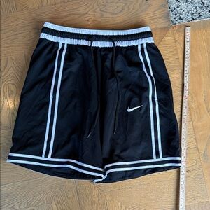 Nike Women's Black and White Athletic Shorts